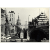 9000 Gent / Belgium: St. Michael's Bridge / Sint-Michielshelling (Vintage Photo B/W 1970s)