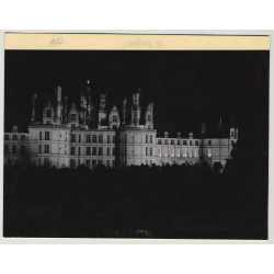 41250 Chambord: Castle Of Chambord At Night / Oldtimers  (Vintage Photo B/W 1962)