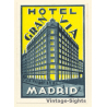Hotel Gran Via - Madrid / Spain (small) (Vintage Luggage Label)