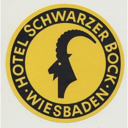 Hotel Schwarzer Bock - Wiesbaden (Vintage Luggae Label Ø 9 CM)
