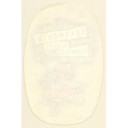 Edinburgh / Scotland: Learmonth Hotel - Kilt (Vintage Self Adhesive Luggage Label / Sticker)