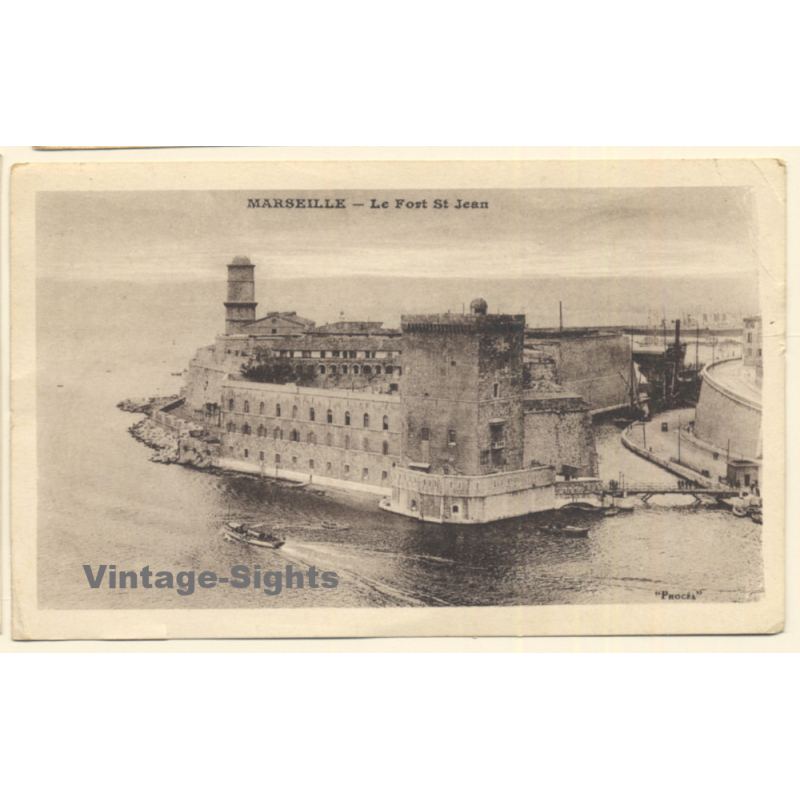 Marseille / France: Le Fort Saint Jean (Vintage PC 1938)