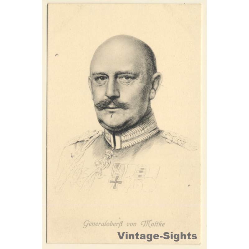 WW1: Generaloberst von Moltke (Vintage Artist PC ~1910s)