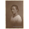 Portrait Of Beautiful Young Natural Woman (Vintage RPPC 1928)