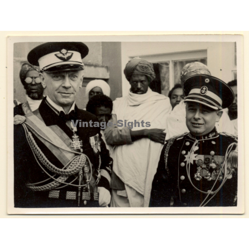 Martin Rikli (1898-1969): General Eric Virgin Advisor Of Haile Selassie & Major Dothée (Vintage Photo 1935)