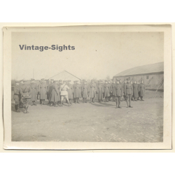WW1: Memorial Ceremony Battle Of Messines / Group Of Soldiers - Parade (Rare Vintage Photo ~1917/1918)