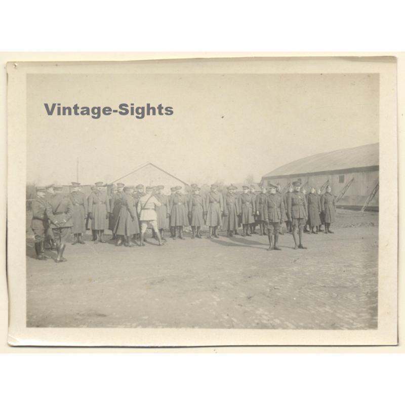WW1: Memorial Ceremony Battle Of Messines / Group Of Soldiers - Parade (Rare Vintage Photo ~1917/1918) WW1: Memorial Ceremony Battle Of Messines / Group Of Soldiers - Parade (Rare Vintage Photo ~1917/1918)