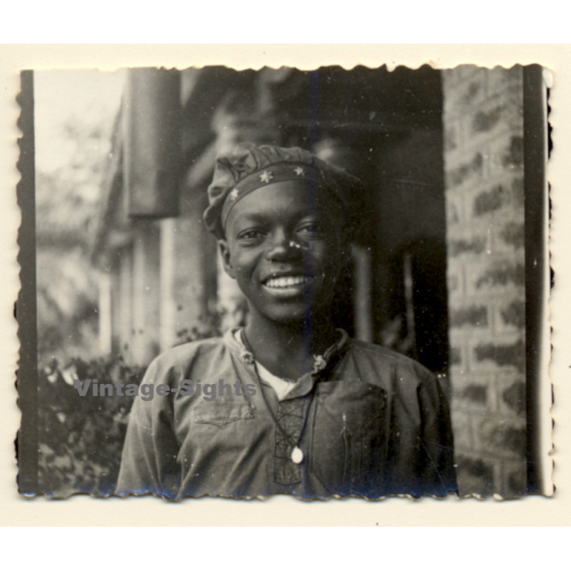 Alberta-Ebonda / Congo: Portrait Of A Young Native Vocational Student / Ethnic (Vintage Photo ~1930s)