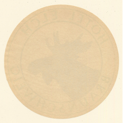 Braunschweig / Germany: Hotel Elch / Elk (Vintage Luggage Label ~1960s)
