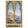 Ravello (Salerno) / Italy: Albergo Rufolo (Vintage Luggage Label)