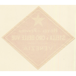 Venice - Venezia / Italy: Hotel et Pension Stella D'Oro Belle Vue (Vintage Luggage Label ~1930s/1940s)