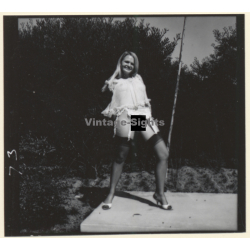 Erotic Study: Pretty Blonde Nude At Swimming Pool *2 (Vintage Contact Sheet 1970s/1980s)
