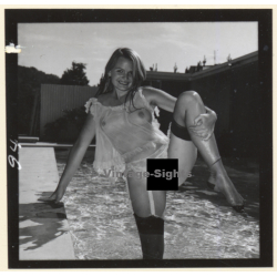 Erotic Study: Pretty Blonde Nude At Swimming Pool *3 (Vintage Contact Sheet 1970s/1980s)