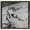 Erotic Study: Pretty Blonde Nude At Swimming Pool *5 (Vintage Contact Sheet 1970s/1980s)