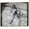 Erotic Study: Pretty Blonde Nude At Swimming Pool *10 (Vintage Contact Sheet 1970s/1980s)