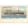 Passagierschiff Norddeutscher Lloyd, Bremen / Steamer (Vintage PC 1908)