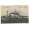 Warship S.M.S. Oldenburg / Torpedodivision (Vintage PC 1917)