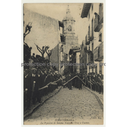 Fuenterrabia / Spain: La Procesion de Semana Santa, La Cruz A Cuestas (Vintage Postcard)