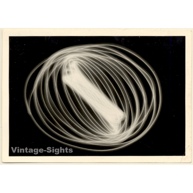 Experimental Art: Light Circles (Vintage Photo ~1940s/1950s)