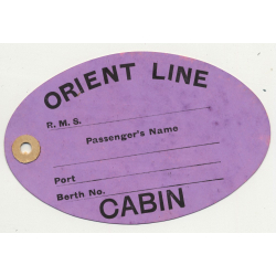 Orient Line R.M.S. / Cabin (Vintage Shipping Line Luggage Tag / Label)