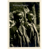 Gondar / Ethiopia: 2 Indigenous Kids In Traditional Garb / Ethnic (Vintage RPPC ~1920s/1930s)