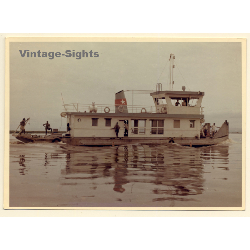 Congo: River Barge & Dinghy / Steamer - Transport (Vintage Photo ~1950s/1960s)