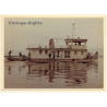 Congo: River Barge & Dinghy / Steamer - Transport (Vintage Photo ~1950s/1960s)