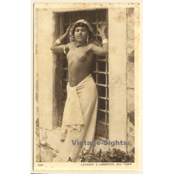 Lehnert & Landrock N°2519: Topless Native Female / Ethnic (Vintage PC 1910s/1920s)