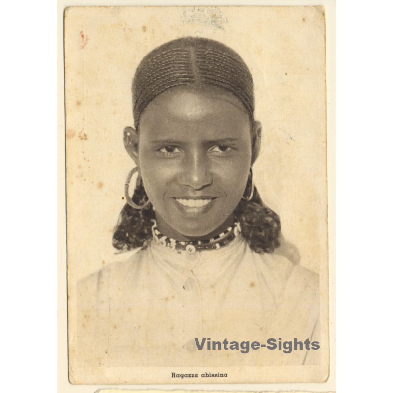 Eritrea: Portrait Of Abbysinian Woman / Ethnic (Vintage PC 1937) Eritrea: Portrait Of Abbysinian Woman / Ethnic (Vintage PC 1937)