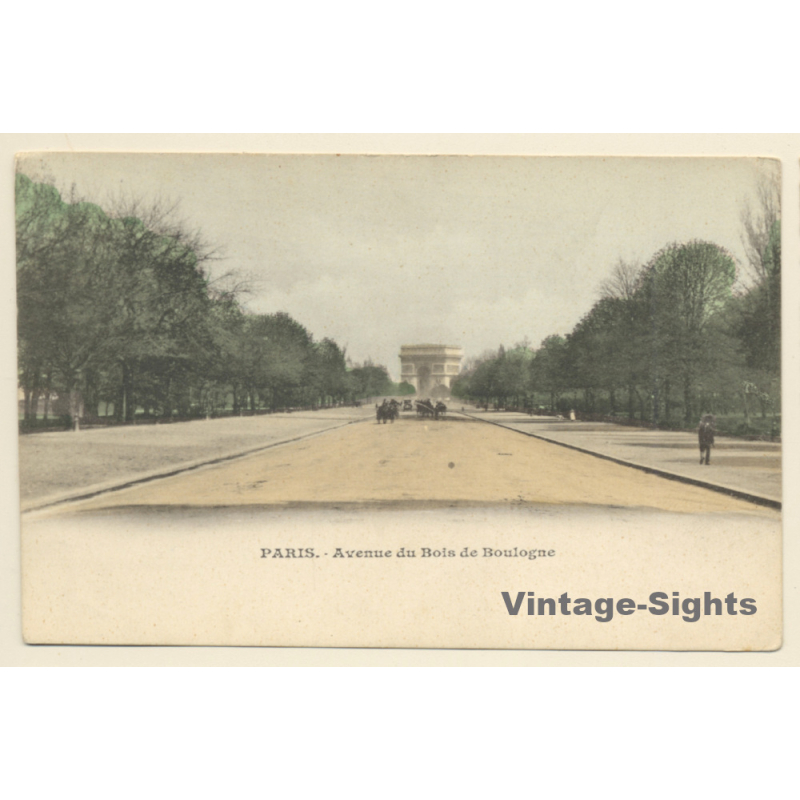 Paris / France: Avenue Du Bois De Boulogne (Vintage PC ~1900s)