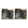 N'Djili - Kimpoko - Léopodville / Congo: Topless Tribal Woman & Her Kid (Vintage Stereo Glass Plate 1934)
