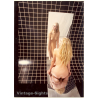 Erotic Study by Pjotr Van Moock: Blonde Nude On Mirror Installation (Vintage XL Photo 42 x 30 CM 1980s)