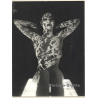 Erotic Study by Pjotr Van Moock: Experimental Take Of Busty Nude With Cigarette (Vintage XL Photo 40 x 30 CM 1980s)