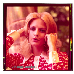 Erotic Study: Pretty Blonde Woman Outdoors*2 / Portrait (Vintage Diapositive KORENJAK 1970s/1980s)