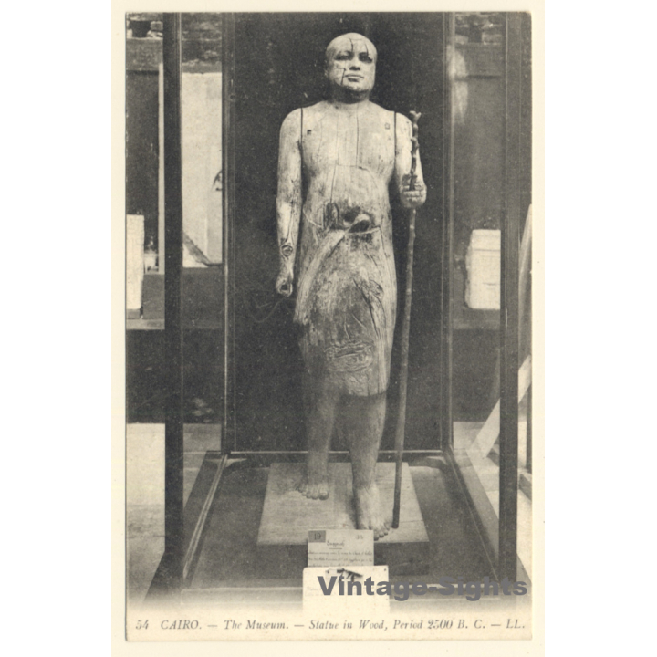 Cairo / Egypt: Wood Statue Of Cheikh El Beled (Vintage PC 1909)