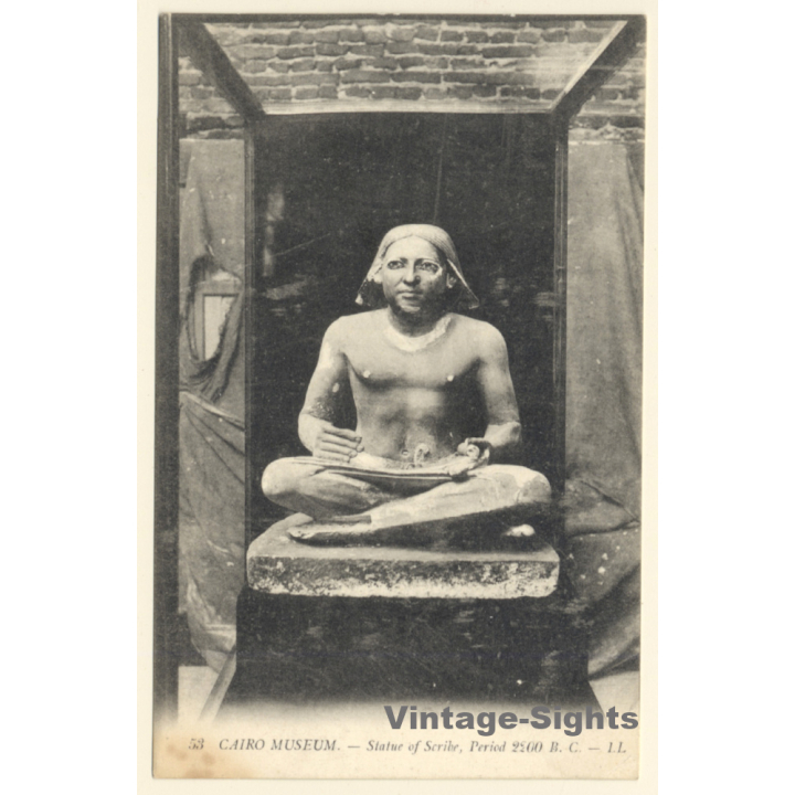 Cairo / Egypt: Statue Of Scribe 2500 B.C. (Vintage PC 1910)
