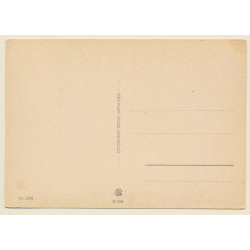 Baby Toddler Sleeping Beside His Teddy Bear (Vintage PC ~1940s/1950s)