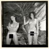 Erotic Study: 2 Nude Girlfriends Under Tree / Nudism (Vintage Contact Sheet 1970s/1980s)