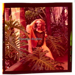 Erotic Study: Pretty Blonde Woman Outdoors*7 / Boob Flash (Vintage Diapositive KORENJAK 1970s/1980s)