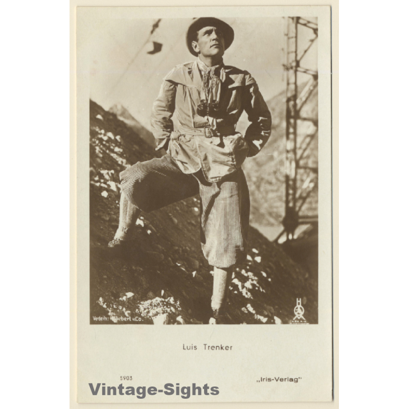 Luis Trenker / Actor - Iris Verlag 5903 (Vintage RPPC 1920s/1930s)