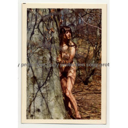 Natural Busty Nude Woman In Forest *6 (Vintage Photo Germany 1973)