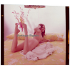 Erotic Study: Natural Longhaired Nude With Cloth *2 (Vintage Diapositive KORENJAK 1970s/1980s)