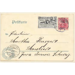 Düsseldorf: Industrie & Kunst Ausstellung / Café Zur Schönen Aussicht (Vintage PC 1902)