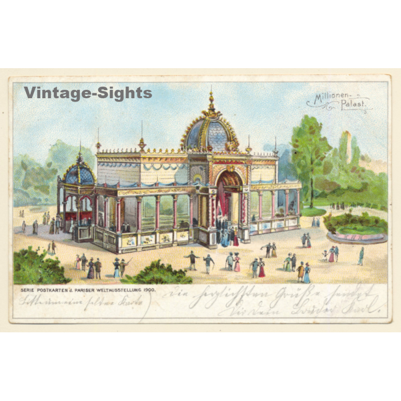 Weltausstellung Paris 1900 / Millionen-Palast (Vintage PC Litho)