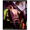 Erotic Study: Slim Blonde Nude On Green Matress*2 (Vintage Diapositive KORENJAK 1970s/1980s)
