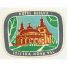 Hotel Reduta - Spisska Nova Ves / Czechoslovakia (Vintage Luggae Label)