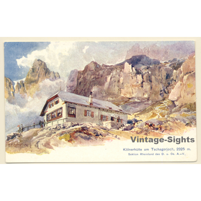 E. Theodore: Kölnerhütte Am Tschagerjoch DAV (Vintage PC 1910s/1920s) E. Theodore: Kölnerhütte Am Tschagerjoch DAV (Vintage PC 1910s/1920s)