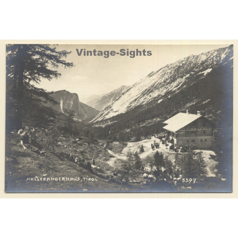 Tirol: Hallerangerhaus / Berghütte / Mountains (Vintage RPPC 1924) Tirol: Hallerangerhaus / Berghütte / Mountains (Vintage RPPC 1924)