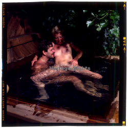 Erotic Study: Nude Couple In Jacuzzi / Outdoors (Vintage Diapositive KORENJAK 1970s/1980s)