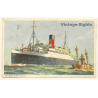 Cunard Line: RMS Ascania / Paquebot Postmark (Vintage PC 1925)